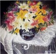 Still life floral, all kinds of reality flowers oil painting  122 unknow artist